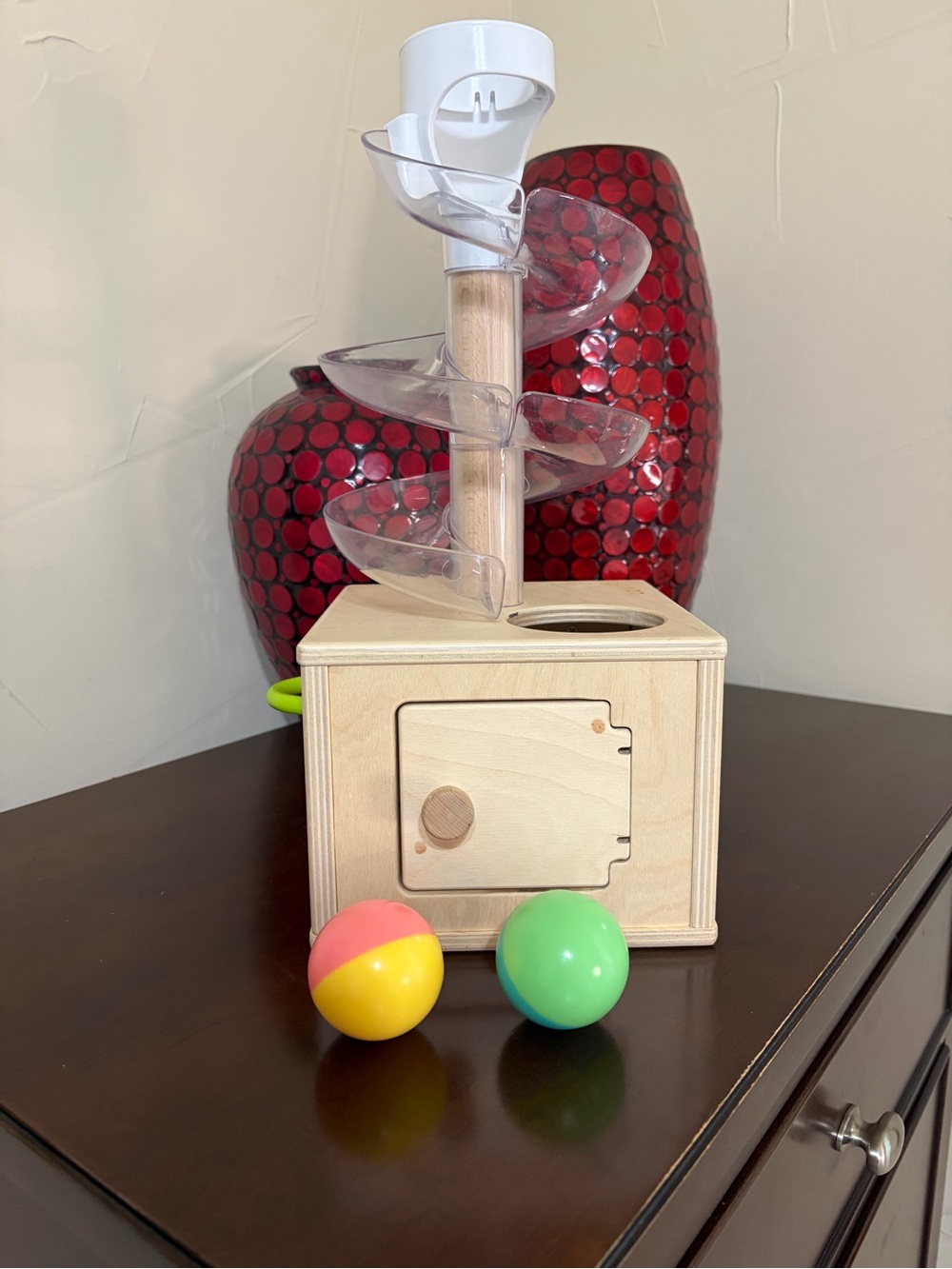 Lovevery Slide & Seek Ball Run Montessori Wooden Learning Toy